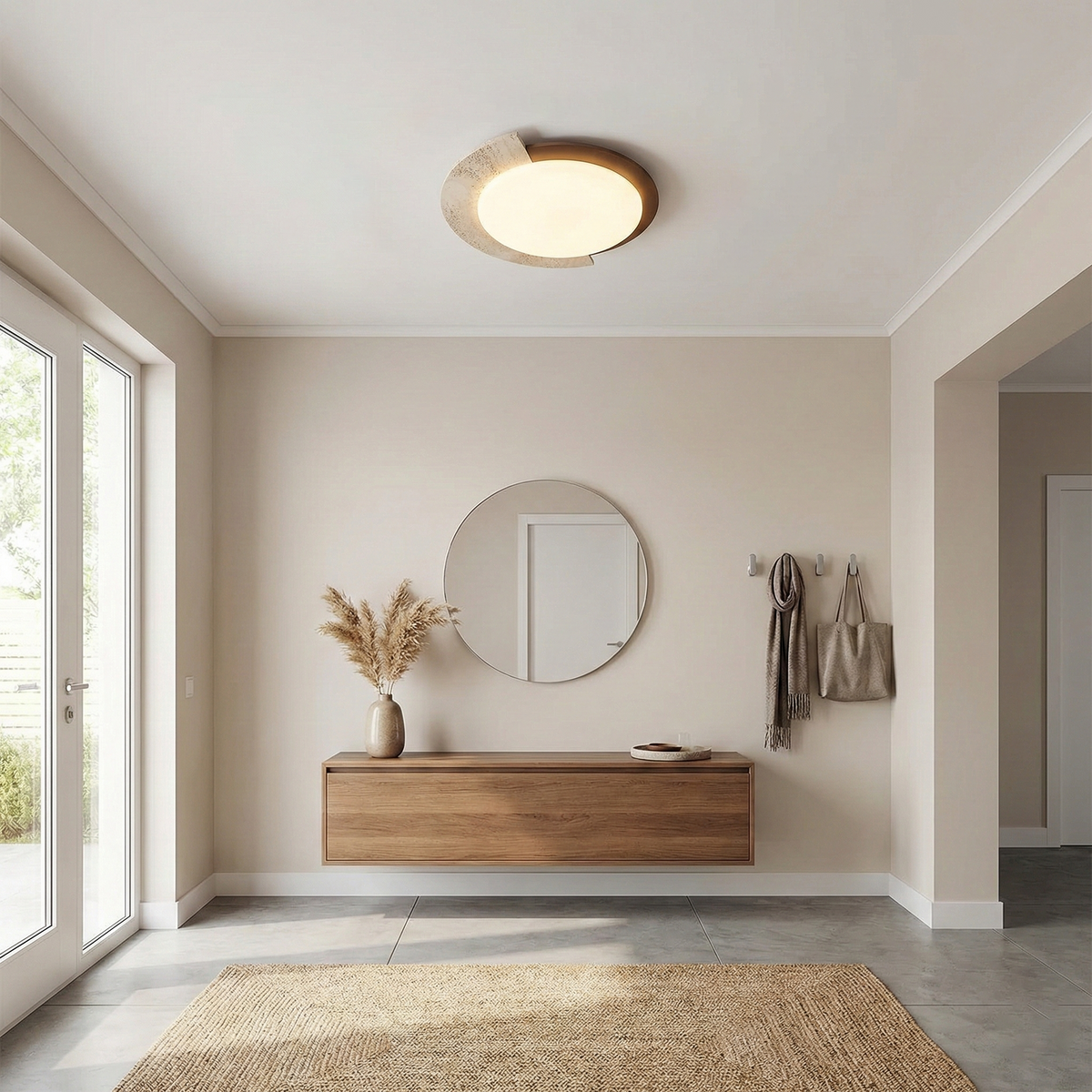 Virello Travertine Ceiling Lamp — product view 8