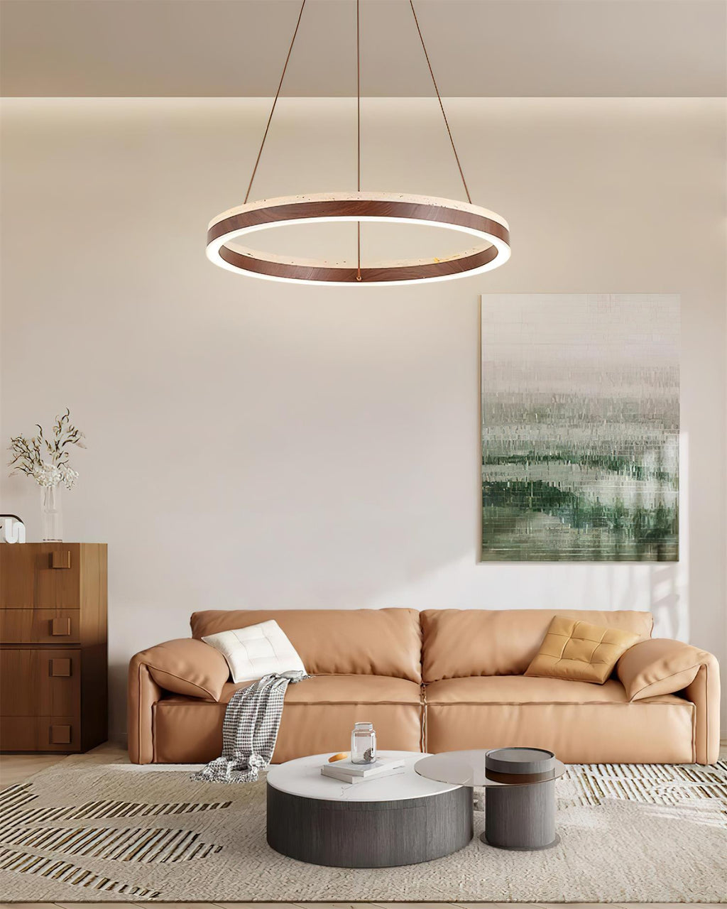 Solaro Travertine Chandelier — product view 3