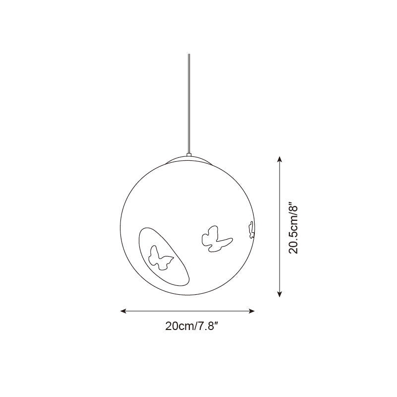 Luna Flutter Metal Pendant Lamp — product view 5