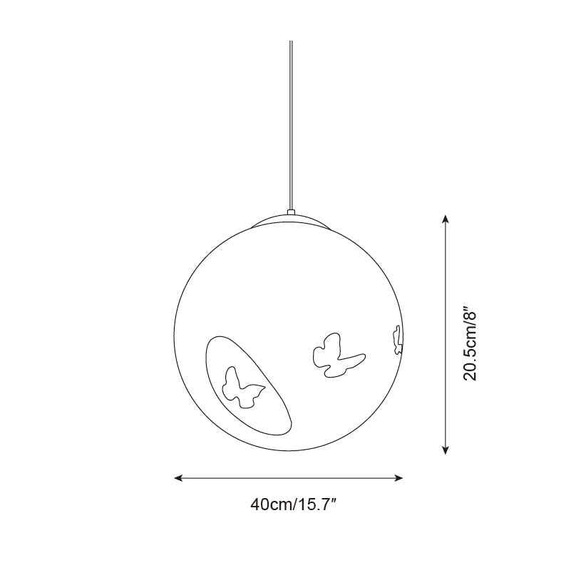 Luna Flutter Metal Pendant Lamp — product view 7