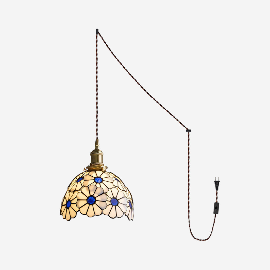 Suka Floral Plug In Glass Pendant Lamp — product view 1