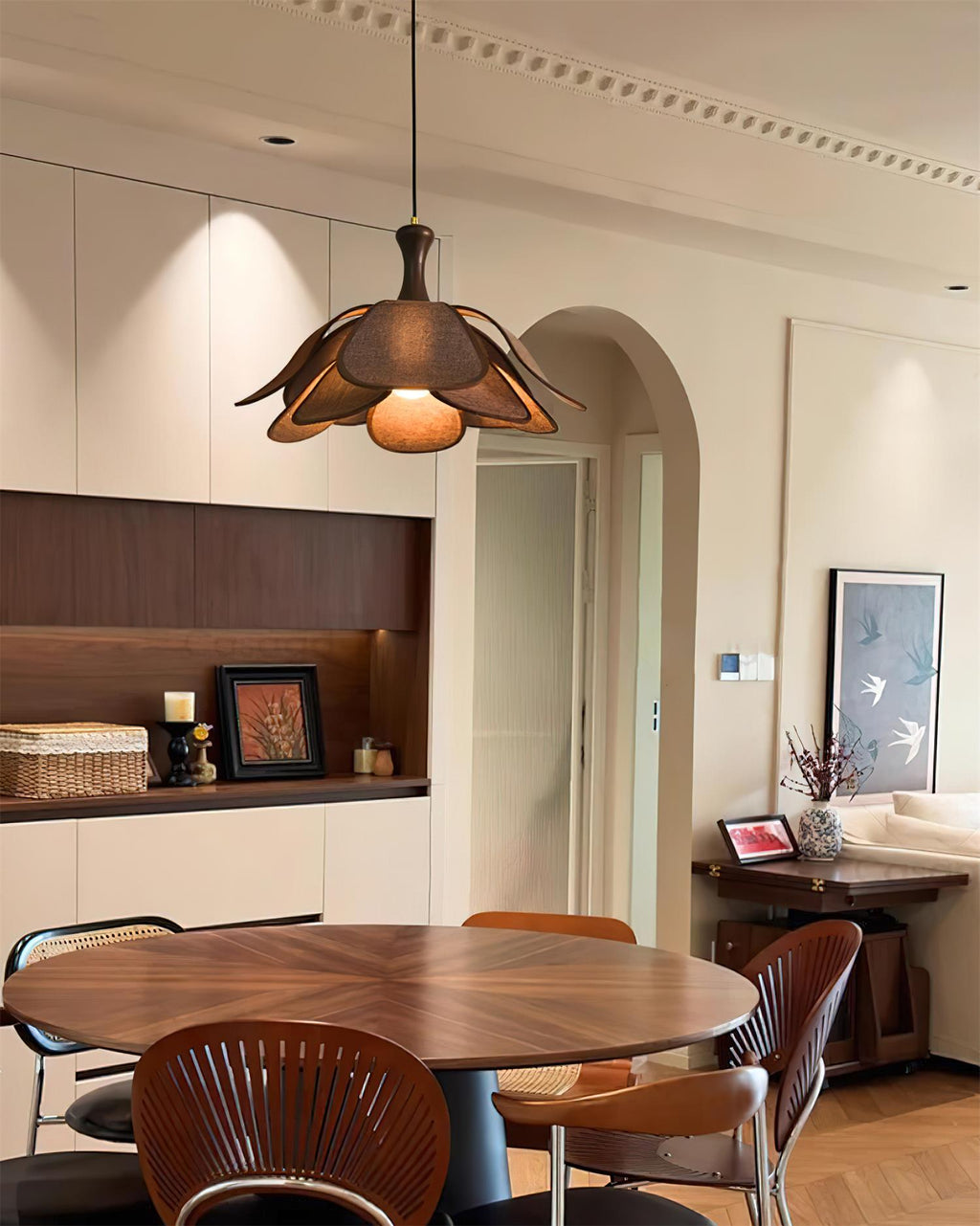Petalia Wood Pendant Lamp — product view 3