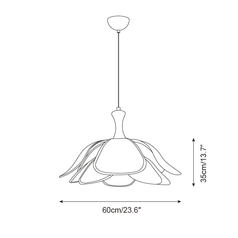 Petalia Wood Pendant Lamp — product view 6