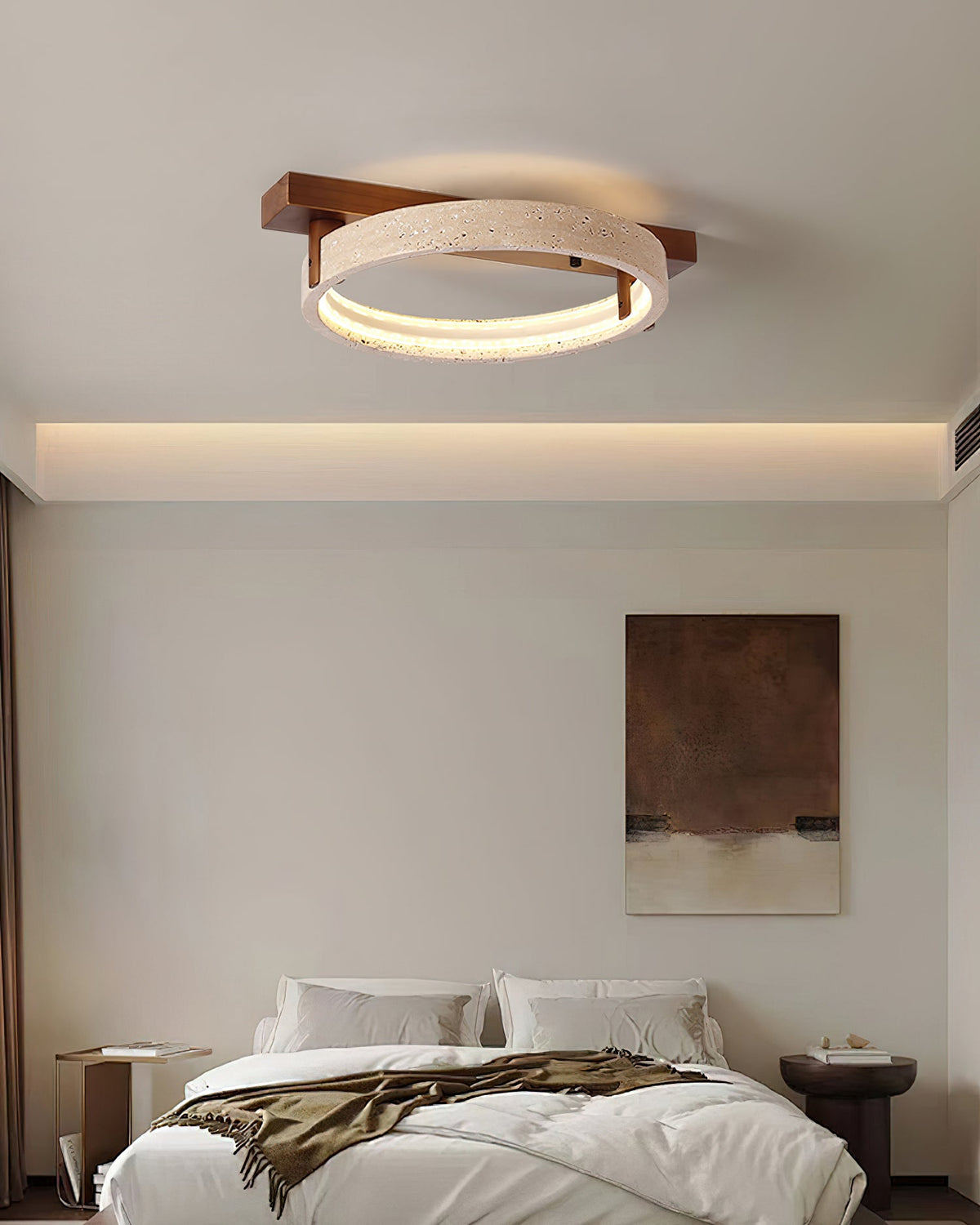 Ravelo Travertine Ceiling Lamp — product view 3