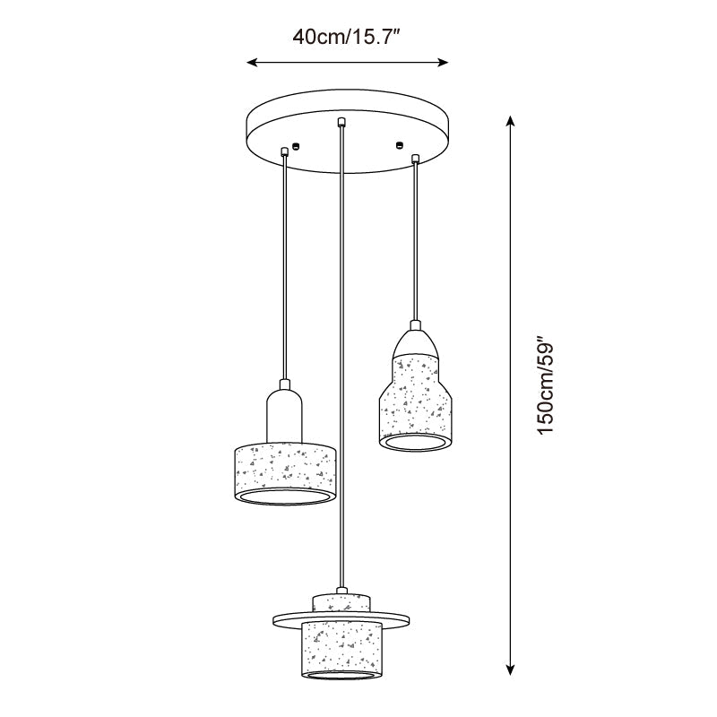 Trovina Travertine Pendant Lamp — product view 5