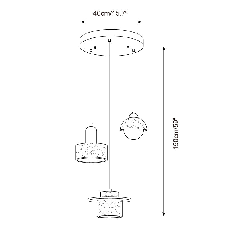 Trovina Travertine Pendant Lamp — product view 6