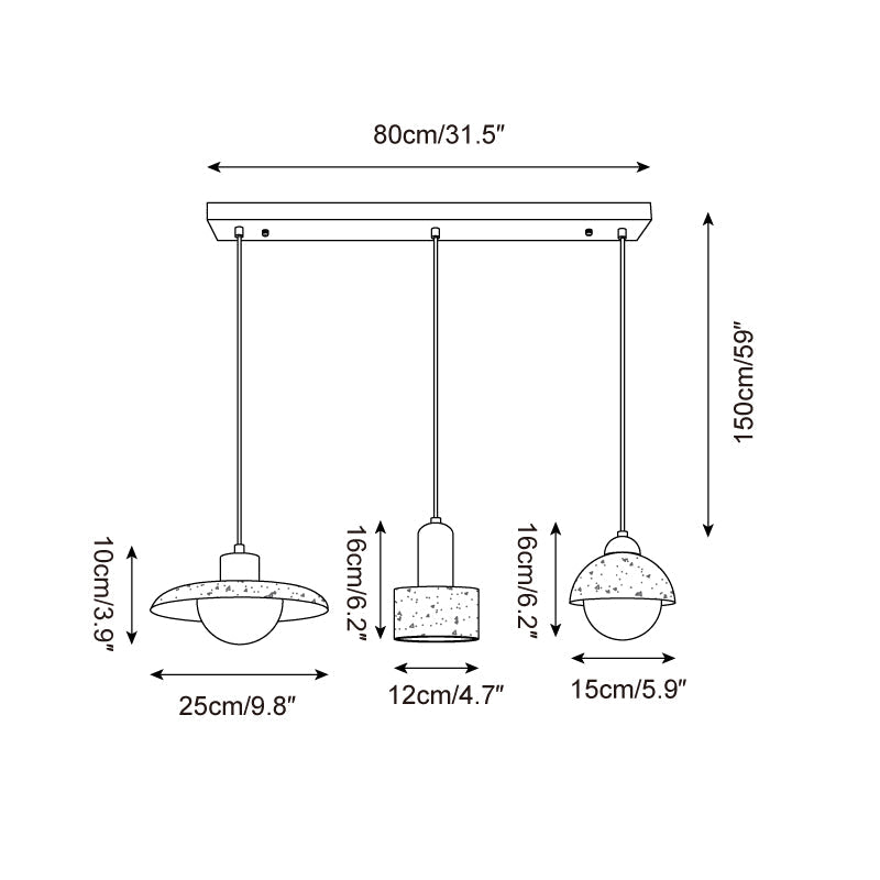 Marnox Travertine Pendant Lamp — product view 6