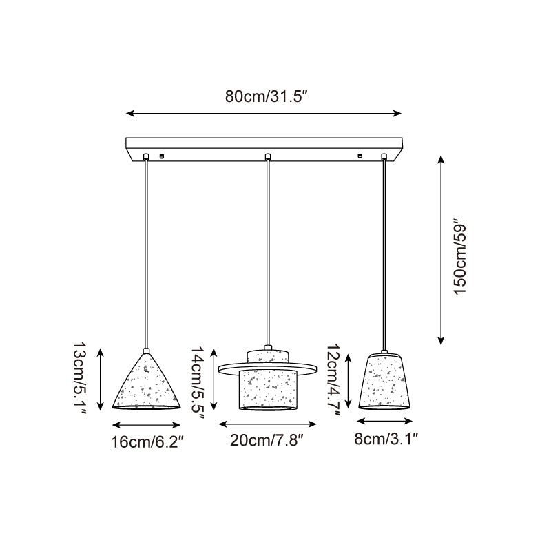 Marnox Travertine Pendant Lamp — product view 7
