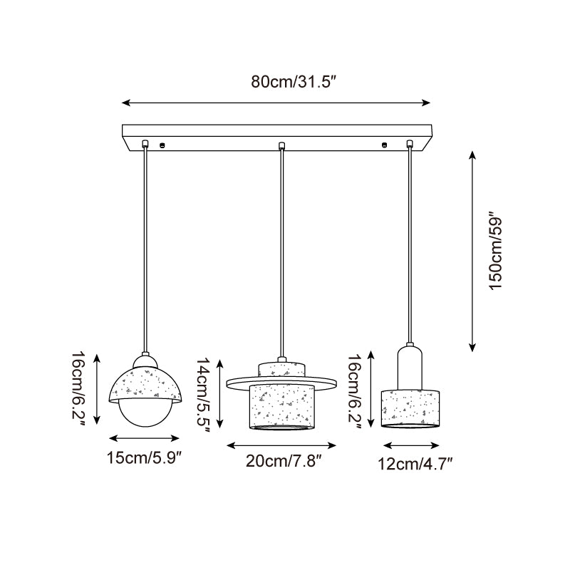 Marnox Travertine Pendant Lamp — product view 9