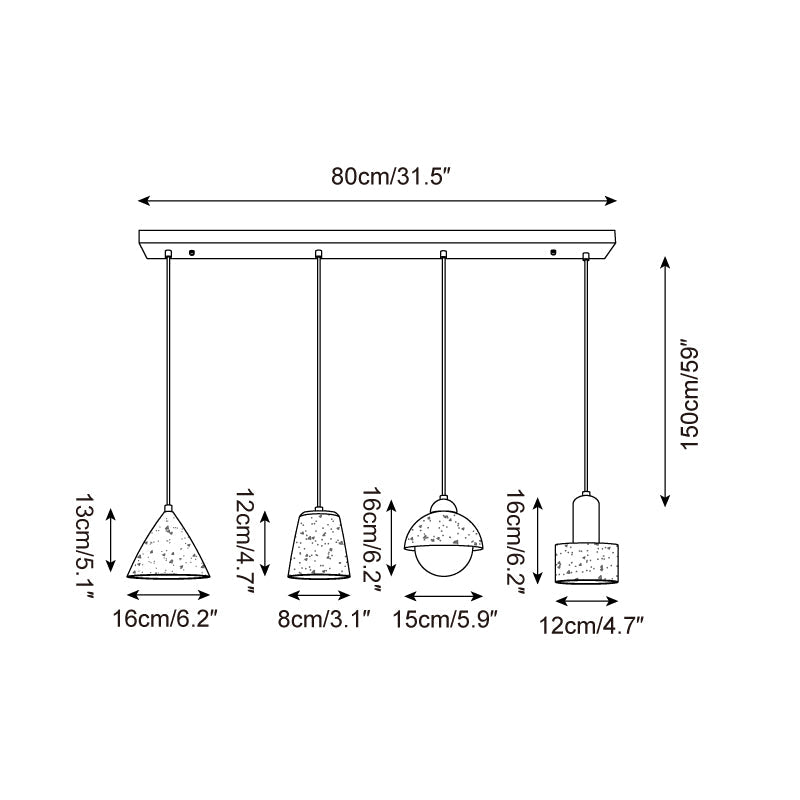 Marnox Travertine Pendant Lamp — product view 13