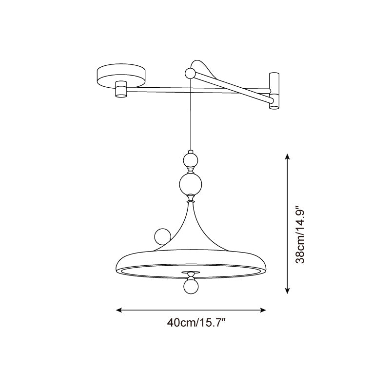 Ballora Swing Arm Metal Pendant Lamp — product view 5