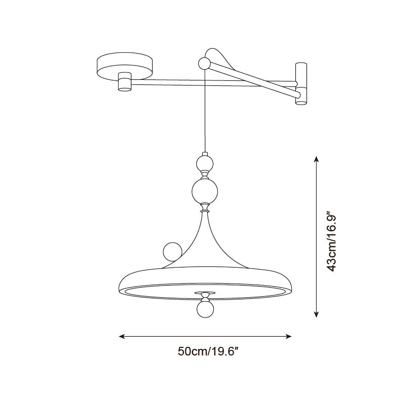 Ballora Swing Arm Metal Pendant Lamp — product view 6