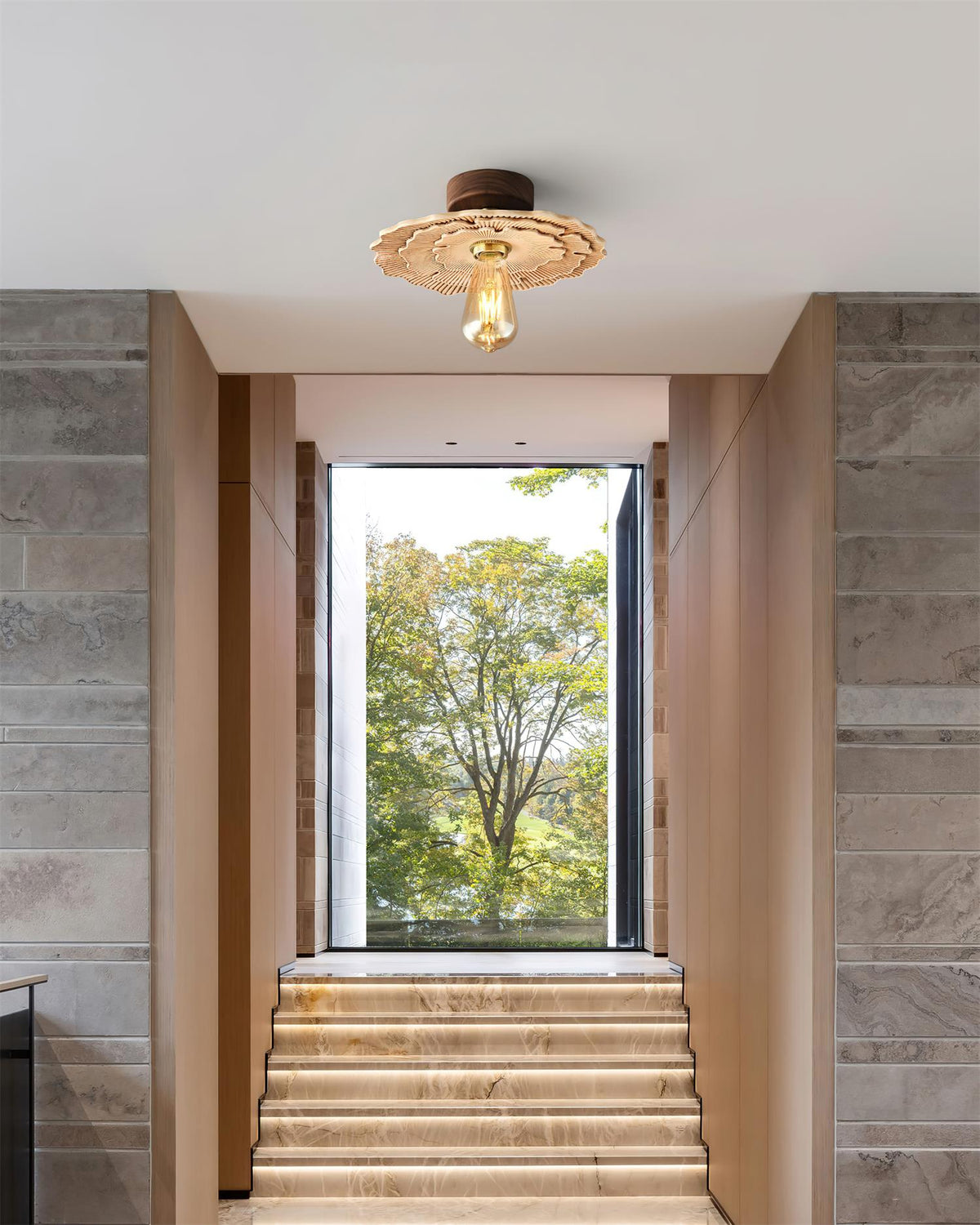 Myco Wood Ceiling Light — product view 3