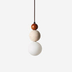 Trio Orb Travertine Pendant Lamp — product view 1