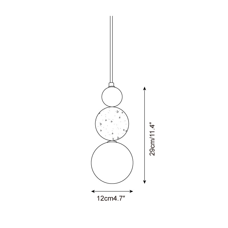 Trio Orb Travertine Pendant Lamp — product view 5