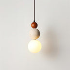 Trio Orb Travertine Pendant Lamp — product view 16