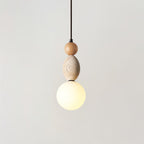 Trio Orb Travertine Pendant Lamp — product view 18