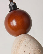 Trio Orb Travertine Pendant Lamp — product view 22