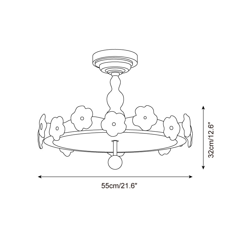 Rosetta Metal Ceiling Lamp — product view 5