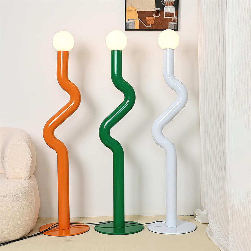 Twistie Glass Floor Lamp — product view 3