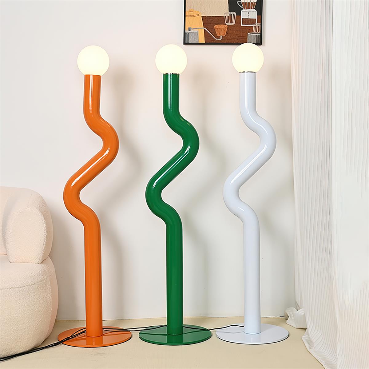 Twistie Glass Floor Lamp — product view 3