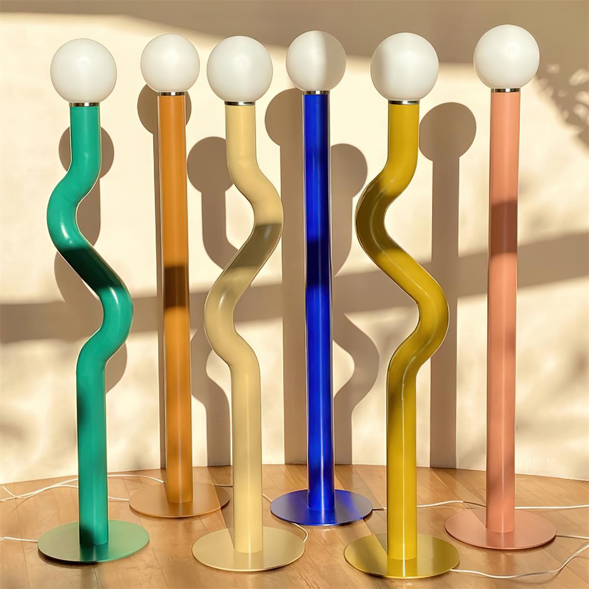 Twistie Glass Floor Lamp — product view 4