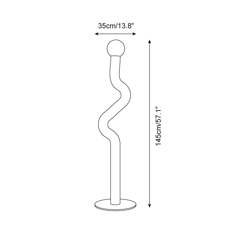 Twistie Glass Floor Lamp — product view 5