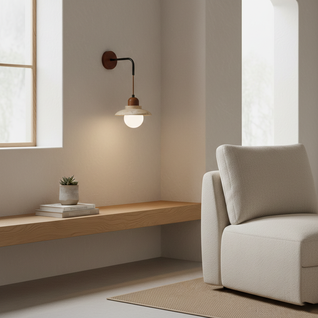 Brava Travertine Wall Lamp — product view 12