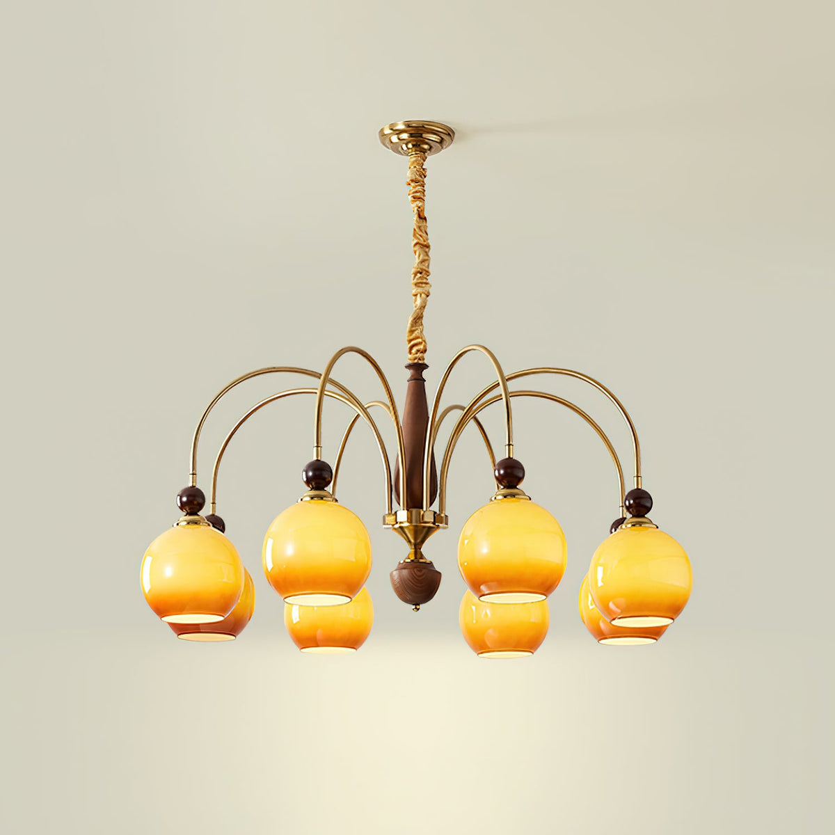 Solstice Glow Glass Chandelier — product view 2