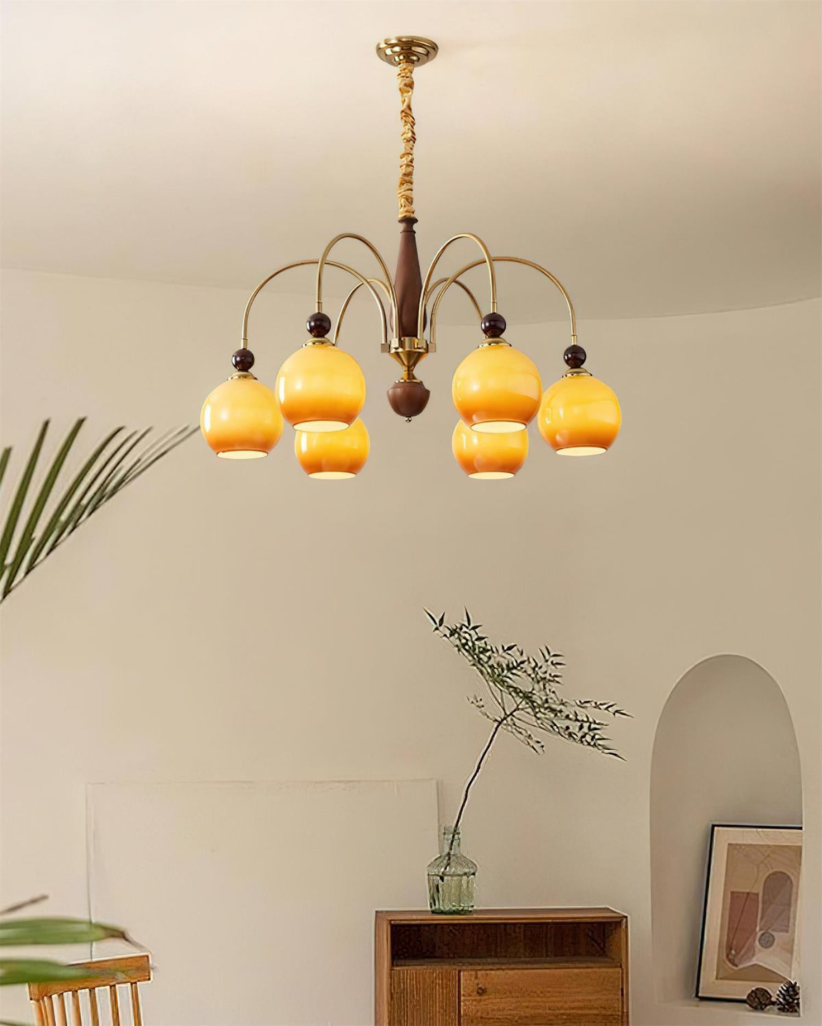 Solstice Glow Glass Chandelier — product view 3