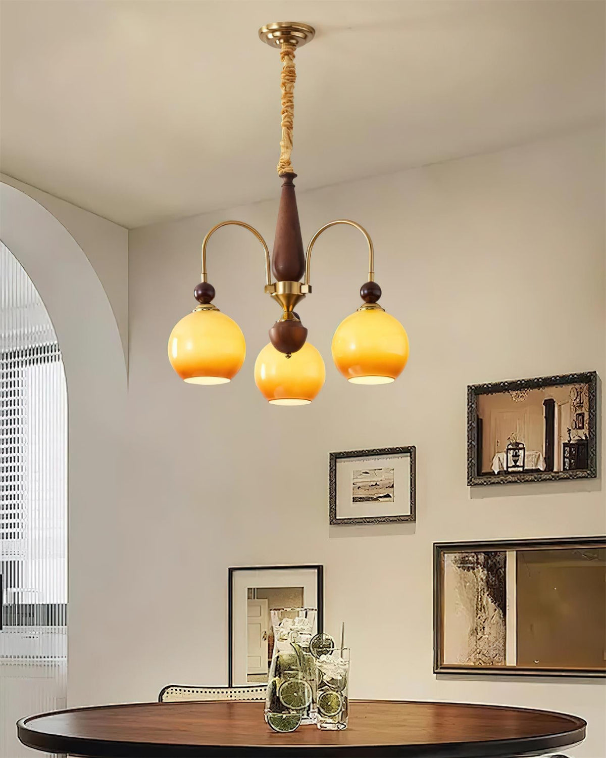 Solstice Glow Glass Chandelier — product view 4