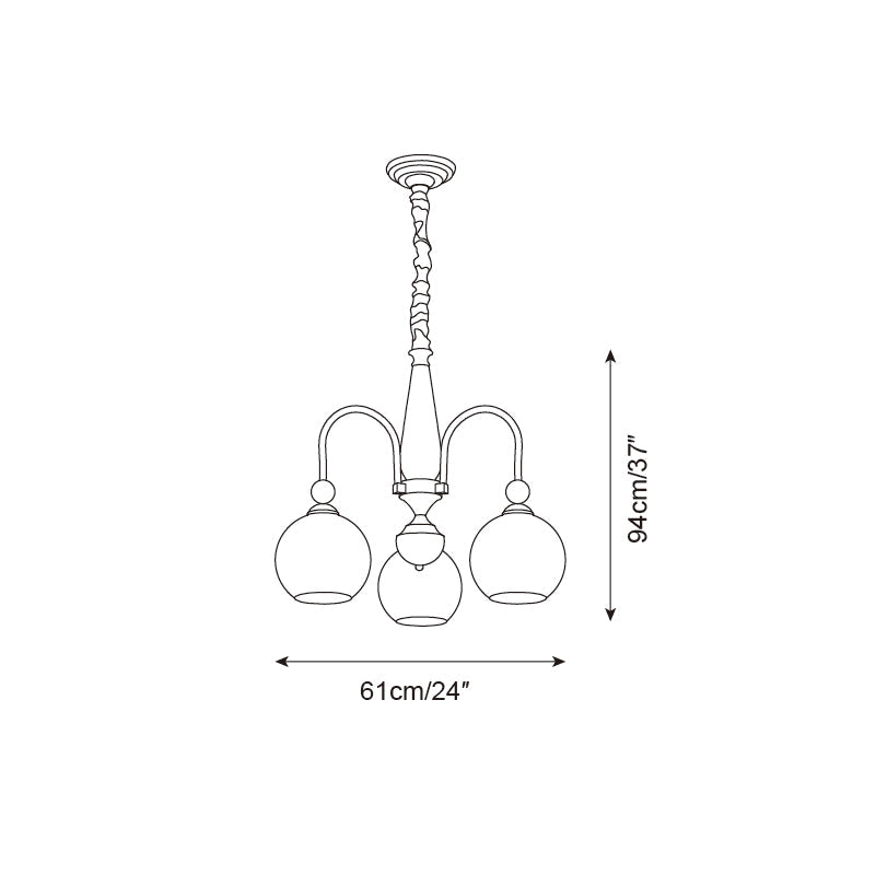 Solstice Glow Glass Chandelier — product view 5