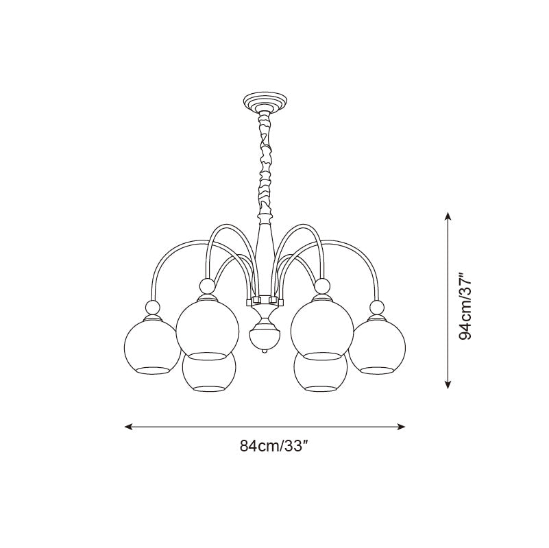 Solstice Glow Glass Chandelier — product view 6