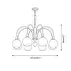 Solstice Glow Glass Chandelier — product view 7