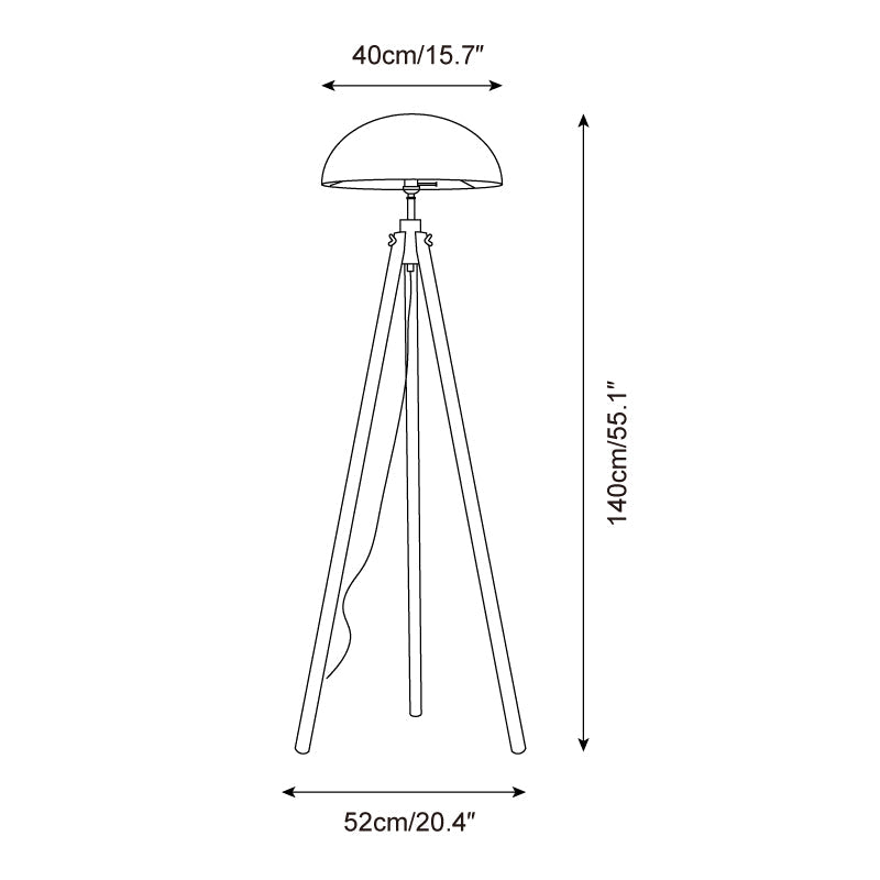 Crescent Wood Floor Lamp — product view 5