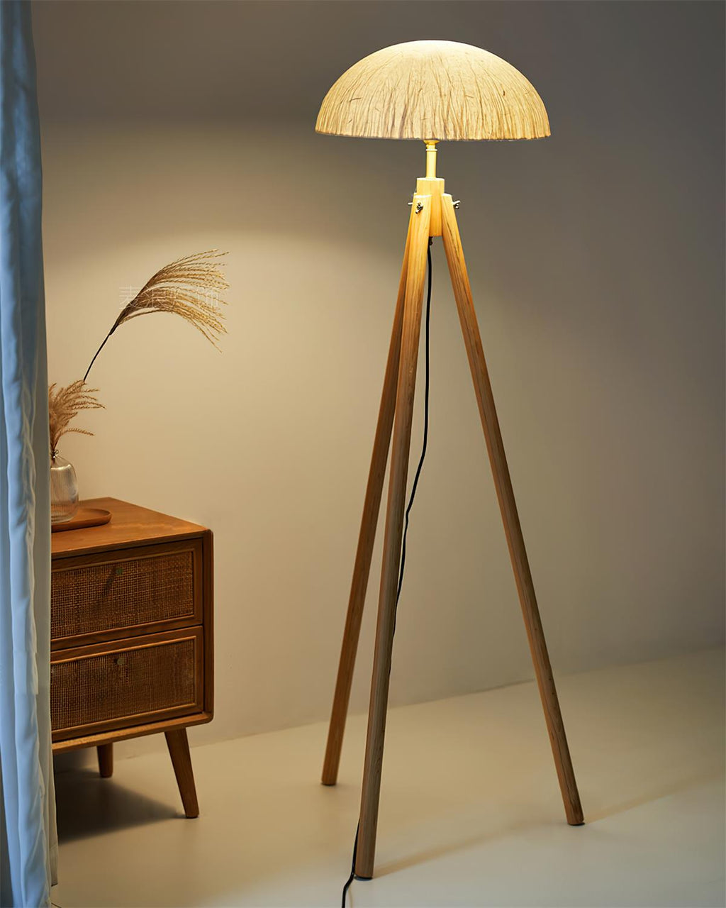 Crescent Wood Floor Lamp — product view 6