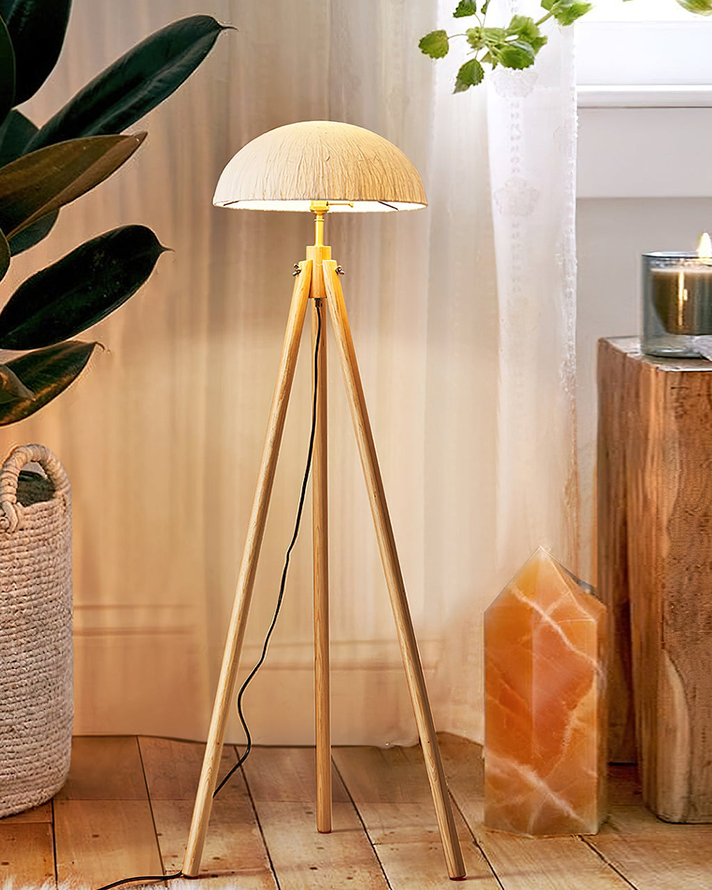 Crescent Wood Floor Lamp — product view 10
