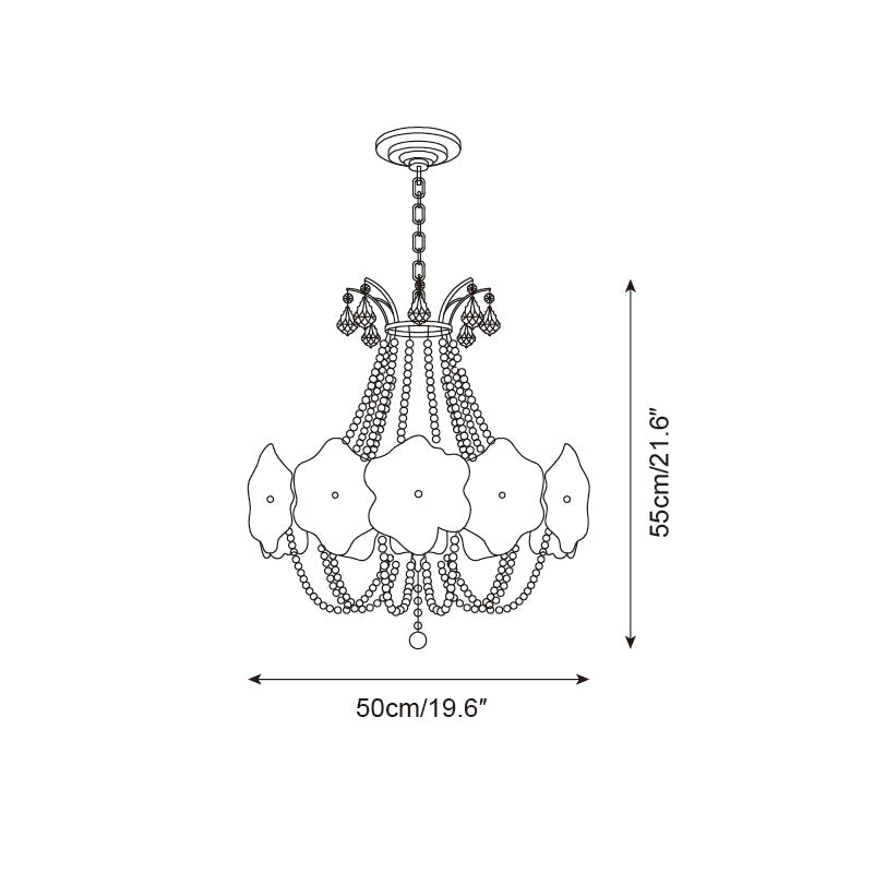 Greenlace Glass Chandelier — product view 5