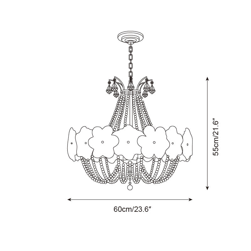 Greenlace Glass Chandelier — product view 6