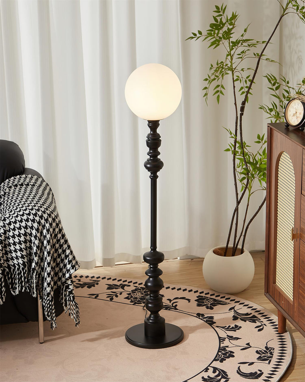 Sphereline Wood Floor Lamp — product view 3