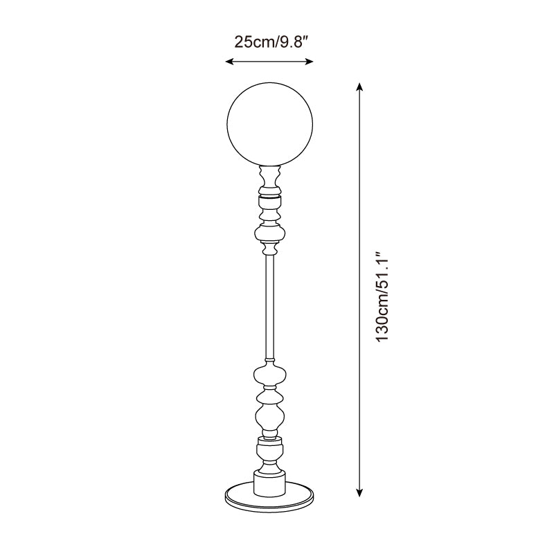 Sphereline Wood Floor Lamp — product view 5