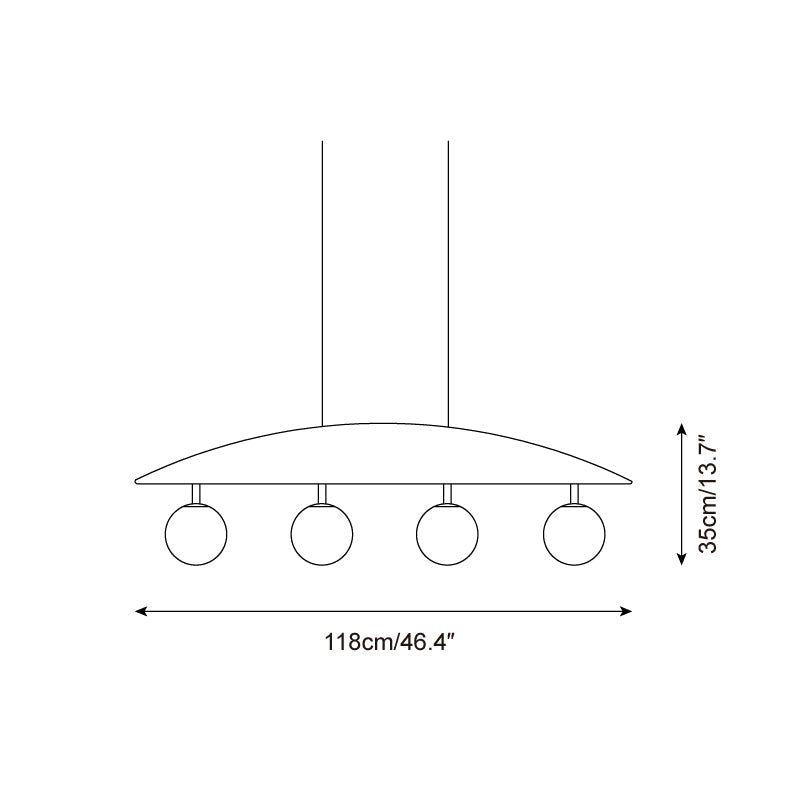 Orbline Glass Chandelier — product view 5
