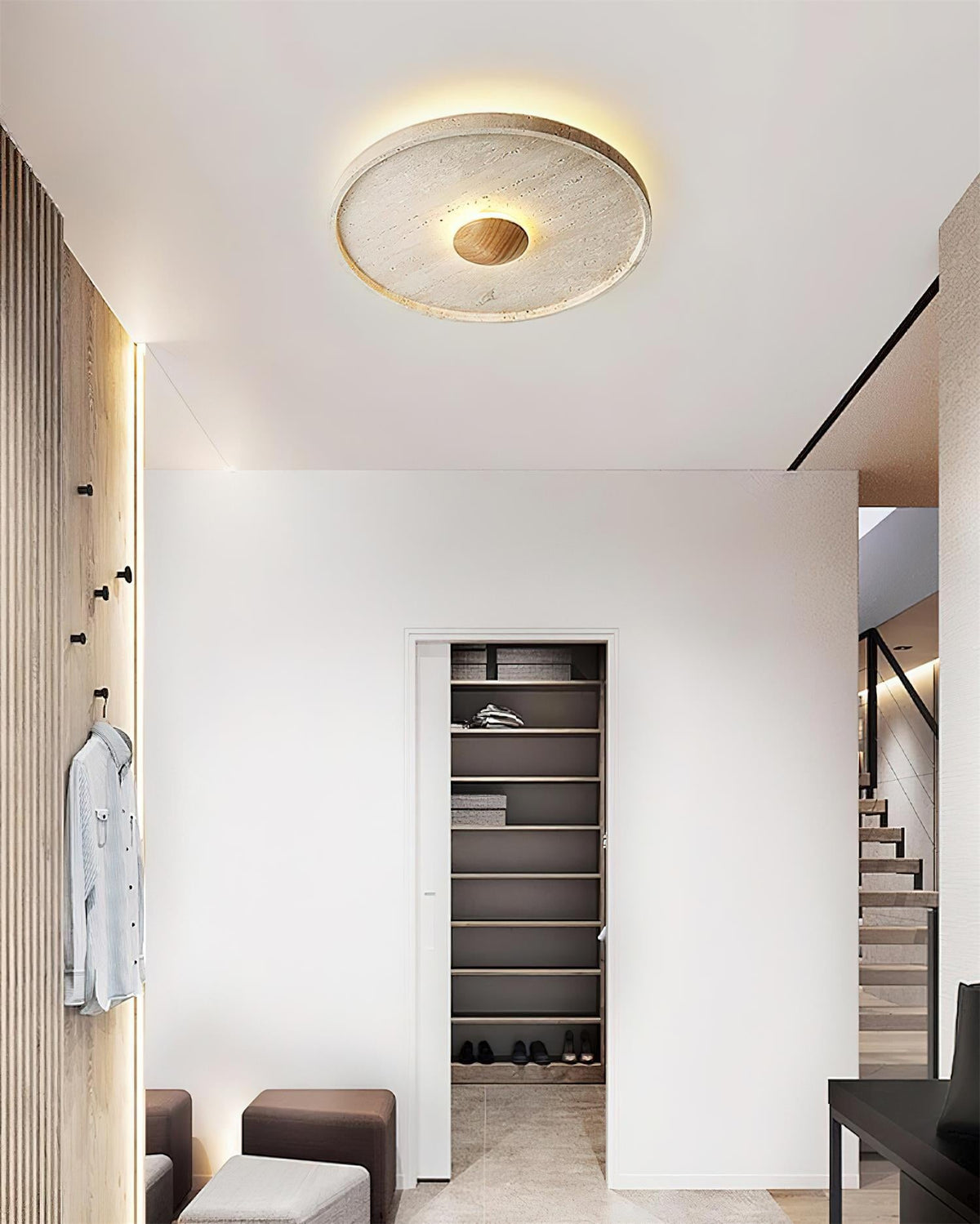 Marvello Travertine Ceiling Lamp — product view 4