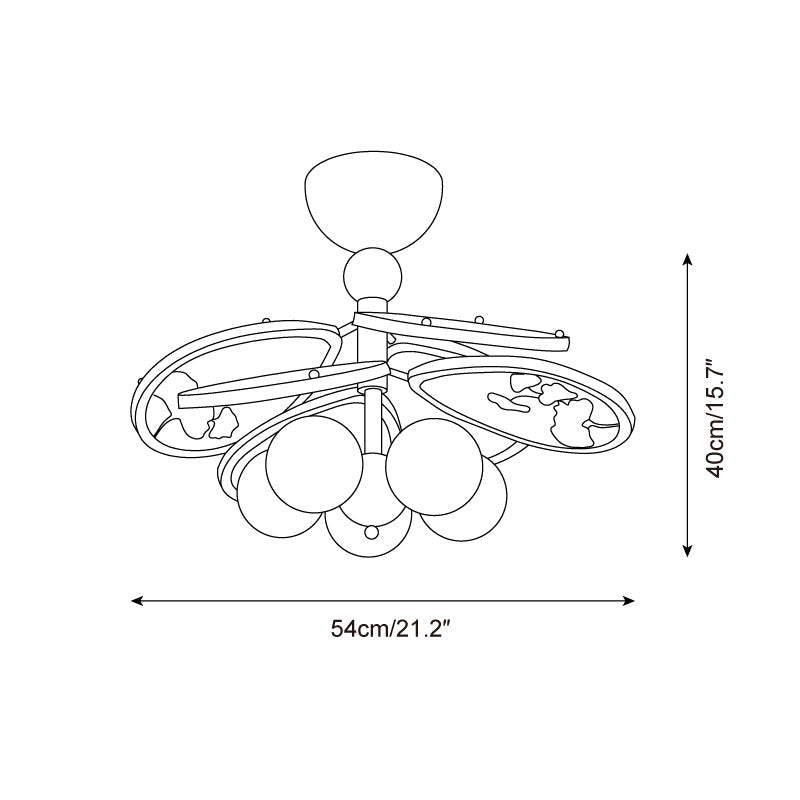 Leafora Glass Ceiling Lamp — product view 5