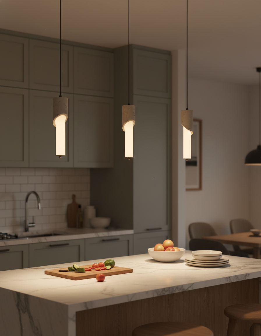 Lunaro Travertine Pendant Lamp — product view 6