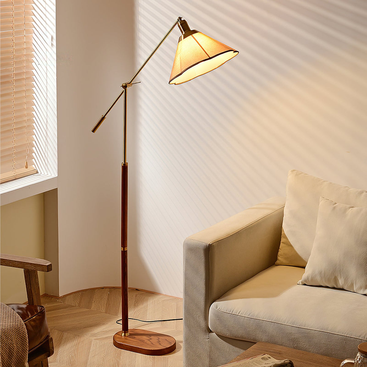 Morien Wood Floor Lamp — product view 2