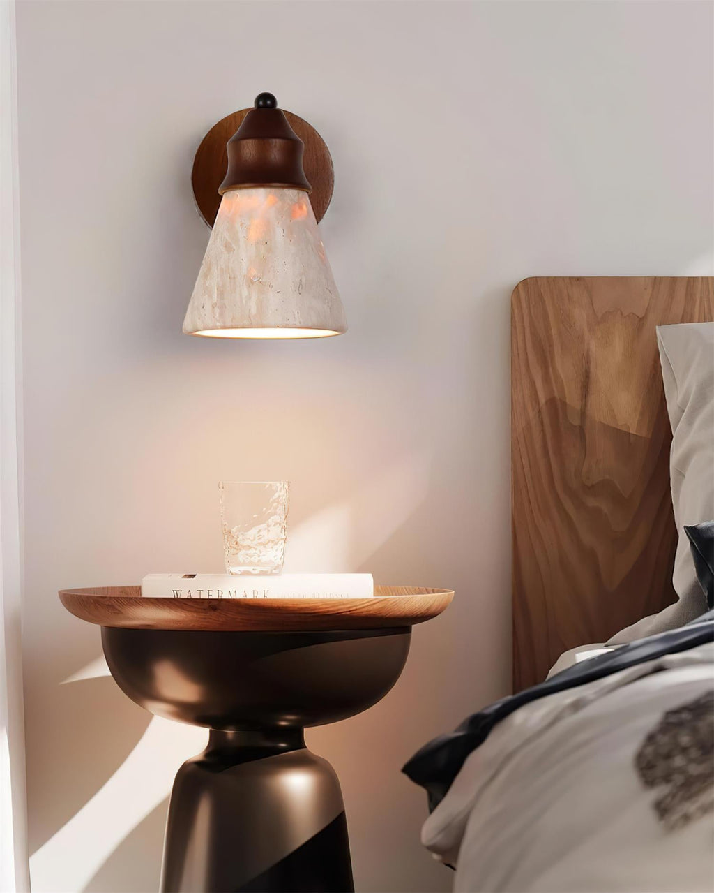 Travine Travertine Wall Lamp — product view 3