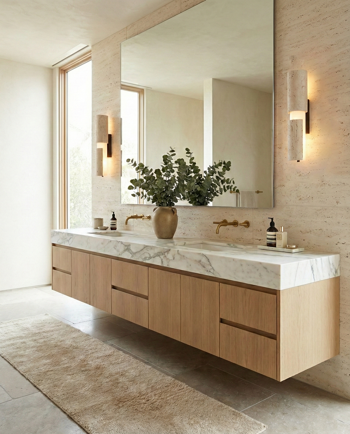 Tolira Travertine Wall Lamp — product view 5