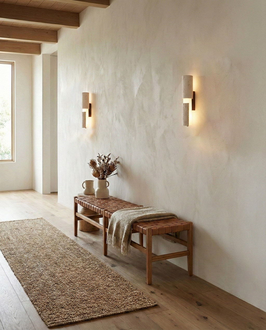 Tolira Travertine Wall Lamp — product view 9
