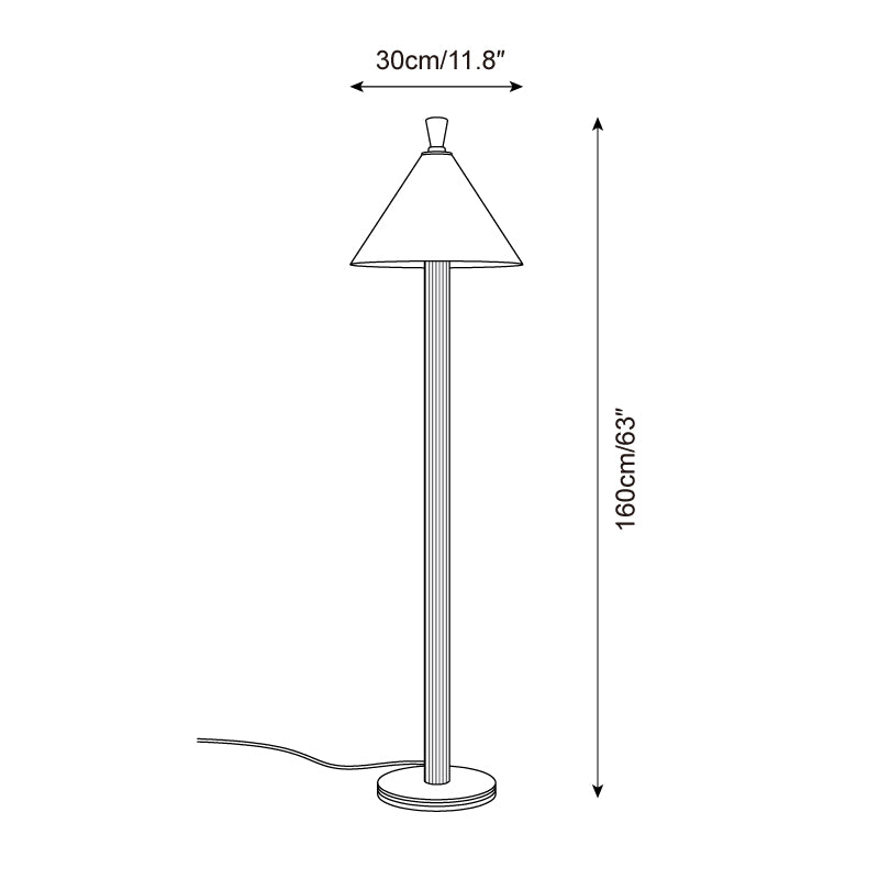 Takumi Travertine Floor Lamp — product view 5